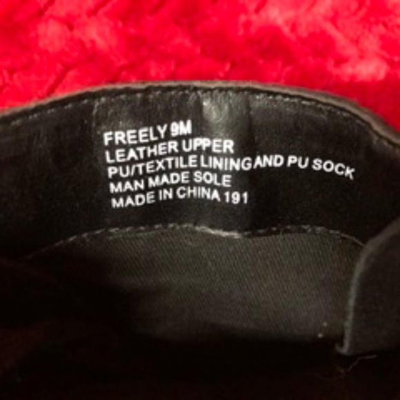 LEATHER Open Toe Lace Up Heeled Boots w Zipper, Size 9 - Picture 5 of 7